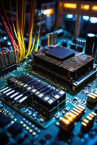 Microprocessor, digital circuit, motherboard, CPU, dual implementation, identical ISA, varying transistor count, differing clock speed, distinct power consumption, heat sink, fan, intricate details, m