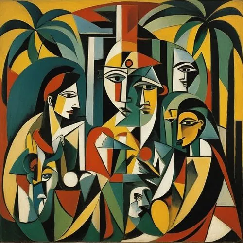 picasso,braque francais,cubism,group of people,palm sunday,musicians,african art,art deco woman,heads of royal palms,art deco,braque saint-germain,benin,braque du bourbonnais,women at cafe,indian art,contemporary witnesses,composition,island group,david bates,roy lichtenstein,Art,Artistic Painting,Artistic Painting 35