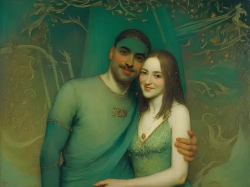 young couple,romantic portrait,fantasy portrait,adam and eve,man and wife,gothic portrait,couple boy and girl owl,couple,oil painting,two people,idyll,bird couple,parrot couple,boy and girl,genuine tu