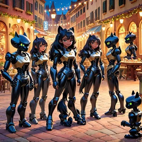 catwoman,tokyo disneysea,shanghai disney,kittens,cg artwork,police uniforms,figaro,officers,disney,butterfly dolls,cats,mice,patrols,3d fantasy,black cat,nightshade family,euro disney,tokyo disneyland,masquerade,fantasia,Anime,Anime,Cartoon