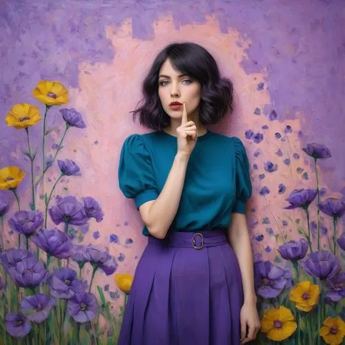 la violetta,girl in flowers,violetta,beautiful girl with flowers,violeta,kimbra,Art,Artistic Painting,Artistic Painting 49