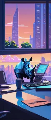 Modern rhino architecture software interface, futuristic minimalistic desktop, 4K resolution, sleek lines, metallic frame, glowing blue accents, ergonomic keyboard, wireless mouse, trendy coffee cup, 