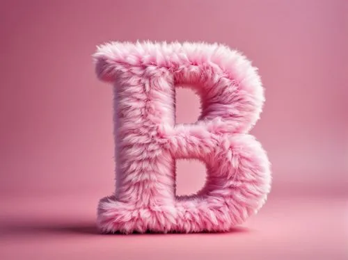 Cute pink fluffy letter "B", simple background, high resolution photography, professional photograph, natural light, insanely detailed, hyper realistic.































,letter b,b3d,le