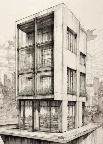 unbuilt,hashima,revit,glass facade,sketchup,multistory,edificio,archigram,cubic house,densification,kirrarchitecture,zumthor,cantilevered,habitat 67,crittall,lofts,architectura,lasdun,redevelop,arquitectonica,Illustration,Black and White,Black and White 34