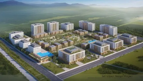 A new urban complex with both modern and traditional details, with 5 storey and less storey buildings (residential, hotel, commercial, schools, social facilities, etc.) in the center of the nation gar