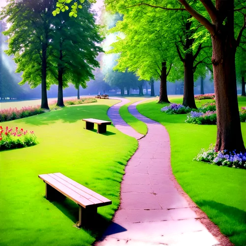 walk in a park,park bench,benches,kurpark,tree lined path,urban park,garden bench,greenspace,pathway,city park,wooden bench,park,green space,sidewalk,landscape background,bench,keukenhof,vondelpark,center park,the park,Conceptual Art,Sci-Fi,Sci-Fi 22