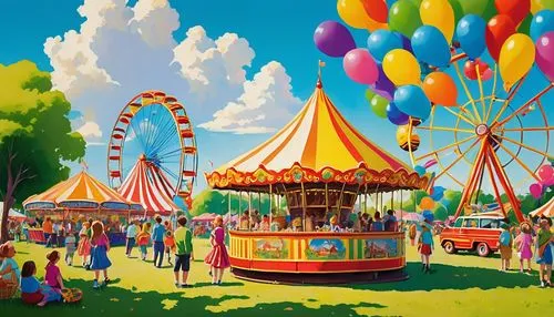 carnival tent,circus tent,big top,circus,hot-air-balloon-valley-sky,annual fair,cirque,fairground,summer fair,circus show,balloon and wine festival,funfair,circus elephant,circus stage,carnival,amusement park,circus wagons,easter festival,festival,cirque du soleil,Illustration,Retro,Retro 07
