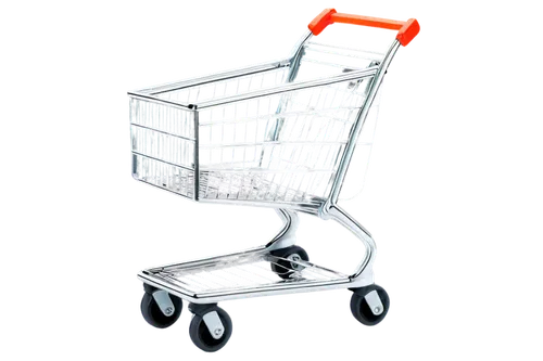 Shopping cart, wire frame, wheels, metal body, white plastic handle, loaded with goods, various products, colorful packaging, soft shadow, 3/4 composition, shallow depth of field, warm color tone, cin