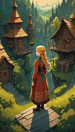 innkeeper,knight village,game illustration,nargothrond,townsmen,sylvania,mountain village,butka,townsfolk,pomponia,alpine village,mineko,okina,eilonwy,aurora village,elona,kalinka,elves country,villages,escher village,Conceptual Art,Fantasy,Fantasy 02