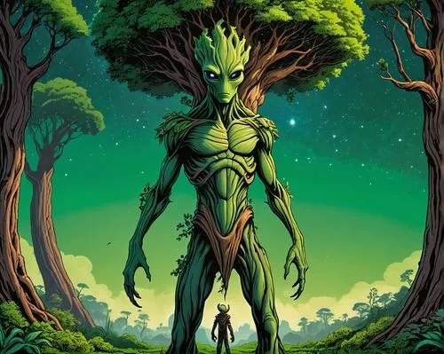 groot super hero,groot,dryad,tree man,baby groot,green tree,alien warrior,forest man,rooted,sacred fig,treeing feist,tree-rex,druid grove,tree species,anahata,flourishing tree,tree sloth,sapling,green aurora,magic tree,Conceptual Art,Sci-Fi,Sci-Fi 20