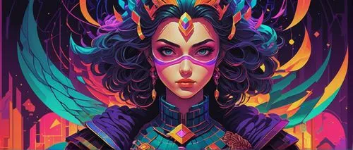 vector illustration,lokportrait,vector art,fantasy portrait,jaya,medusa,the enchantress,sorceress,fantasia,loki,fantasy woman,queen of the night,vector graphic,cg artwork,masquerade,star mother,atala,evil woman,medusa gorgon,aura,Illustration,American Style,American Style 14