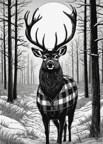 buffalo plaid deer,buffalo plaid antlers,buffalo plaid reindeer,deer illustration,winter deer,deer drawing,buffalo plaid red moose,pere davids deer,dotted deer,stag,christmas deer,forest animal,buffalo plaid bear,deer bull,christmas buffalo raccoon and deer,manchurian stag,deer,red deer,whitetail,raindeer,Illustration,Black and White,Black and White 14