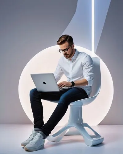 frankmusik,man with a computer,apple desk,new concept arms chair,eero,male poses for drawing,cybersurfing,cyberathlete,ergonomic,alesso,imacs,mac wallpaper,mac,apple icon,ergonomically,spotify icon,blur office background,wwdc,deskjet,hellberg,Illustration,Black and White,Black and White 32