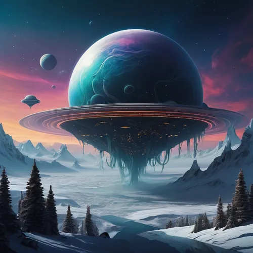 ice planet,alien planet,alien world,space art,planet alien sky,gas planet,sci fiction illustration,extraterrestrial life,futuristic landscape,ufo,planet eart,planet,exoplanet,mushroom landscape,heliosphere,borealis,orbital,saucer,northern hemisphere,science fiction,Photography,Documentary Photography,Documentary Photography 27