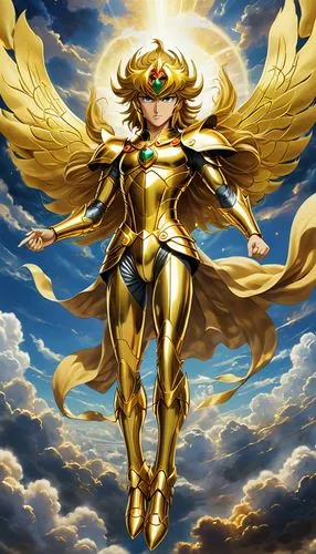 seiya,aguilera,archangel,zauriel,goddess of justice,aguiluz,angelico,oro,cherubim,leona,hawkgirl,angeles,seraph,uniphoenix,angelil,the archangel,seraphim,angel,goldsun,valkyrie,Illustration,Japanese style,Japanese Style 14