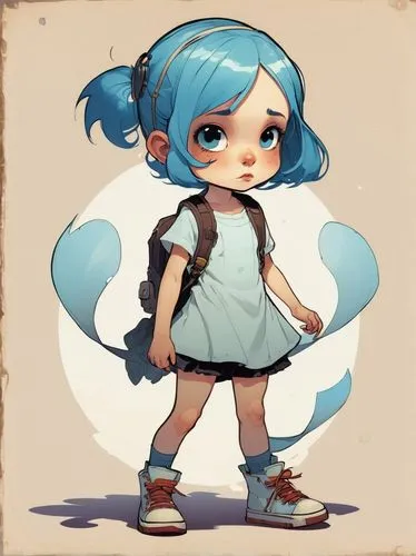 hilda,evie,chibi girl,karou,pippi,shanna,kannagi,storybook character,rockabella,lavagirl,fashionable girl,life stage icon,krita,game illustration,annie,harmonix,lyria,klei,minor,cute cartoon character,Illustration,Children,Children 04