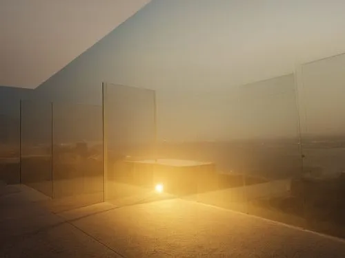 mirror house,turrell,glass wall,glass pane,frosted glass pane,zumthor,Photography,General,Realistic