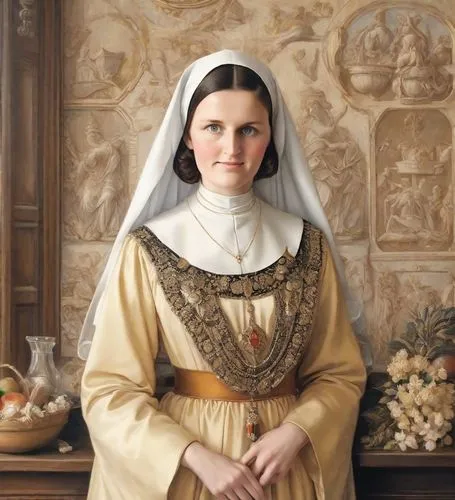 saint therese of lisieux,miniaturist,novitiate,foundress,the prophet mary,portrait of christi,noblewoman,maidservant,tereshkova,sokurov,chambermaid,ewtn,dorota,lyudmila,frigga,begums,postulant,anne,sspx,patroness,Digital Art,Classicism