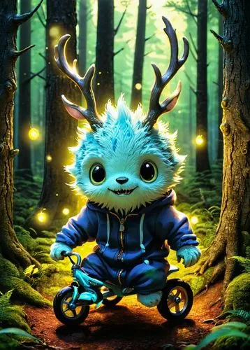 littlebigplanet,forest animal,gruffalo,jebtsundamba,fantasy picture,forest man,Illustration,Japanese style,Japanese Style 05