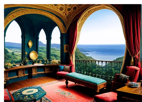 larnach,frederic church,ornate room,sitting room,great room,breakfast room,villa balbianello,window with sea view,bay window,victorian room,lefay,sicily window,esalen,alcove,amanresorts,ravello,windows wallpaper,blue room,study room,muhana,Illustration,Black and White,Black and White 29