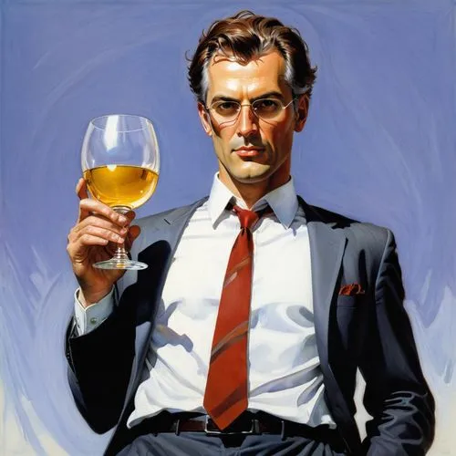 sommelier,leyendecker,vettriano,sandeman,a glass of wine,winemaker,Conceptual Art,Fantasy,Fantasy 04