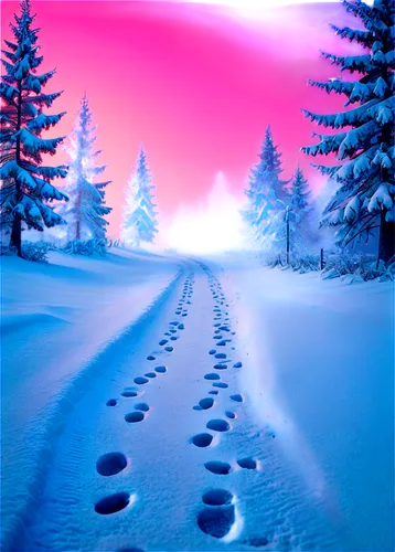 snow trail,snow landscape,footprints,footsteps,snow tracks,foot prints,purple blue ground,snowy landscape,winter background,snow scene,winter landscape,snow slope,glitter trail,purple landscape,pathway,trail,animal tracks,trackway,hare trail,the mystical path,Conceptual Art,Sci-Fi,Sci-Fi 28