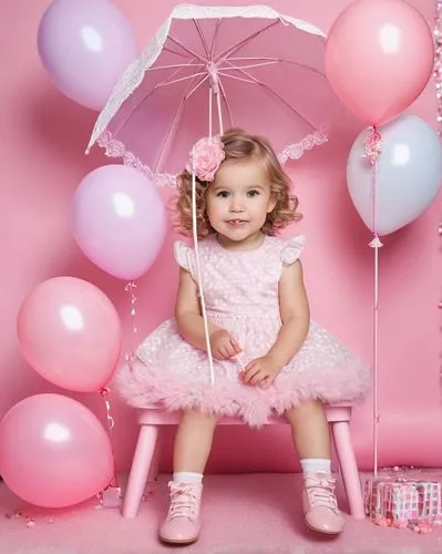 Pink polka dot fabric, fluffy teddy bear, sitting on a pastel pink stool, cute whiskers, shiny nose, sparkly eyes, soft blush, cotton candy hair clips, lace-trimmed socks, white patent leather shoes, 