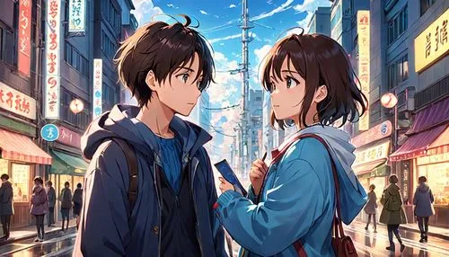 shinran,anime japanese clothing,anime cartoon,suzumiya,girl and boy outdoor,teika,boy and girl,akiba,anime 3d,young couple,handholding,love background,eisaku,nodame,heartstrings,bunmei,kazoku,hikari,karmei,akihabara,Anime,Anime,Realistic