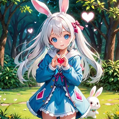 bunny,little bunny,bunni,kokoro,easter background,hatsune miku,Anime,Anime,Realistic