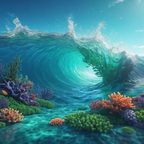 underwater background,ocean background,underwater landscape,ocean underwater,mermaid scales background,ocean waves,mermaid background,ocean,ocean floor,coral reef,sea water splash,sea,tropical sea,sea-life,tidal wave,water waves,ocean paradise,seawater,underwater oasis,3d background,Illustration,Paper based,Paper Based 08