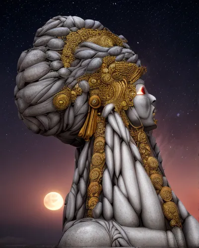 statue of freedom,justitia,caryatid,lady justice,goddess of justice,mother earth statue,athena,golden wreath,medusa,mandelbulb,golden crown,celestial body,liberty enlightening the world,cybele,sculpt,liberty statue,baroque angel,aphrodite's rock,sun god,the hat of the woman,Realistic,Landscapes,Mystical Spaces