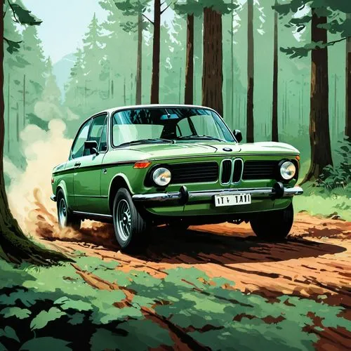 old bmw,audi 100,bmw,mgb,fiat 130,alpina,running car,autobianchi,gordini,retro car,bmw m,dacia,lada,kadett,simca,moskvich,csl,digital painting,illustration of a car,hillclimb,Conceptual Art,Fantasy,Fantasy 09