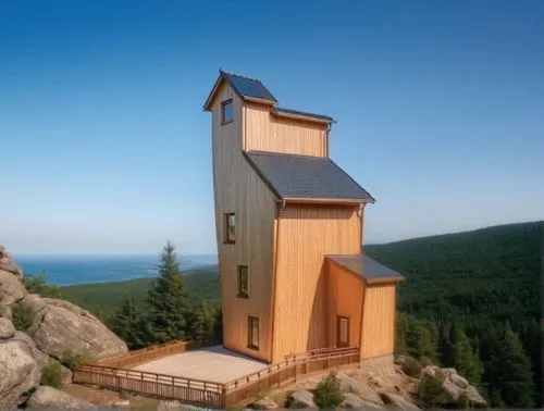 lookout tower,wooden church,watch tower,observation tower,watchtower,fire tower