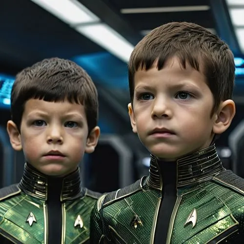 Borg Assimilated Twin Boys in Star Trek Kelvin Timeline, 2010 Hollywood Style, Assimilation,Compliance, Robotization, Perfection, Hybridization,Singularity,stamets,romulan,romulans,senderens,vulcans,v