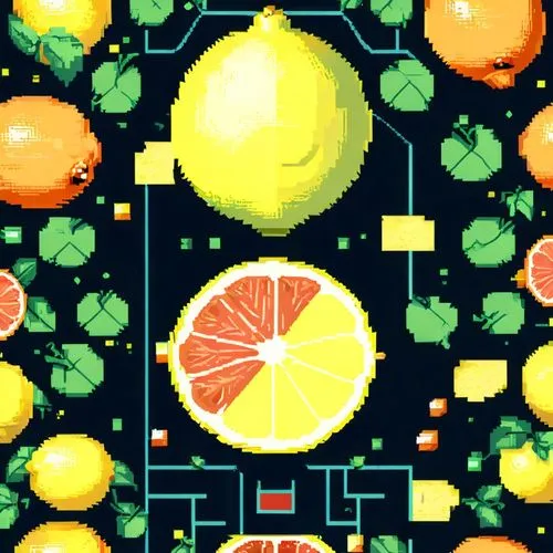 citrus juicer,fruit icons,pixeljunk,oranges,fruit pattern,green oranges,Unique,Pixel,Pixel 04