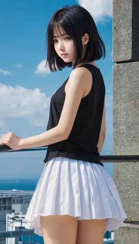 japanese idol,skort,white skirt,gravure idol,skirt,mari makinami,school skirt,jin deui,black skirt,1,honmei choco,pollen panties,asian girl,japanese kawaii,mini,maimi fl,azusa nakano k-on,hong,tennis skirt,fuki,Illustration,Japanese style,Japanese Style 04