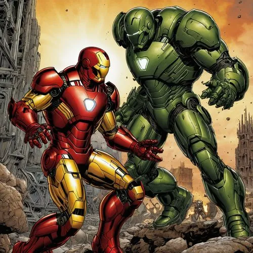 annihilus,iron man,ironman,hal,centurions,megafight,Illustration,American Style,American Style 02