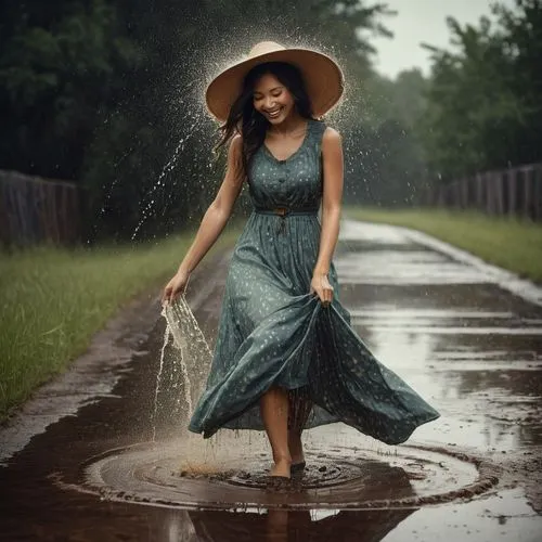 vietnamese woman,girl in a long dress,asian umbrella,a floor-length dress,vintage asian,walking in the rain,pilipina,in the rain,vintage woman,japanese woman,woman walking,asian woman,cambodiana,umbrella,amaka,soekarnoputri,indonesian women,colorization,kurung,colorizing,Illustration,Abstract Fantasy,Abstract Fantasy 19