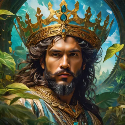 crown of thorns,king caudata,yellow crown amazon,king david,thorin,crown-of-thorns,biblical narrative characters,fantasy portrait,poseidon god face,king crown,lokportrait,poseidon,world digital painti