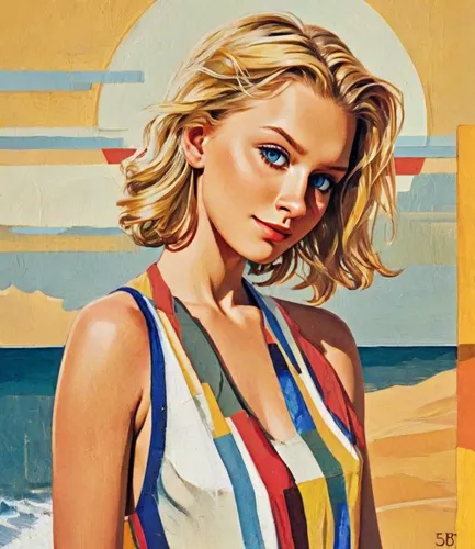 Young girl. Painting in the style of Diego Rodriguez de Silvi Velazquez. Impasto multi-layer painting technique.,blonde woman,bondi,girl-in-pop-art,popart,italian poster,vintage art,magazine cover,ret