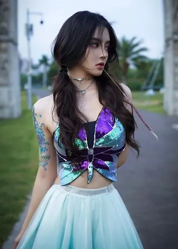 kreayshawn,polynesian girl,tattoo girl,jauregui,bellydance,kealoha