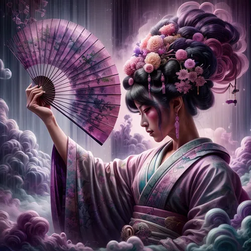 geisha girl,geisha,japanese art,oriental painting,japanese woman,oriental princess,fortune teller,parasol,oriental girl,japanese umbrella,japanese umbrellas,parasols,chinese art,mukimono,oriental,japa