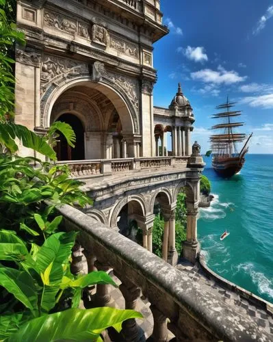 cuba background,the caribbean,caribbean,old havana,the indian ocean,carribean,sea sailing ship,indian ocean,sailing ships,caribbean sea,trafalgar,caravel,sail ship,inde,cartagena,tropical sea,austronesian,water palace,macao,christopher columbus,Illustration,Realistic Fantasy,Realistic Fantasy 19