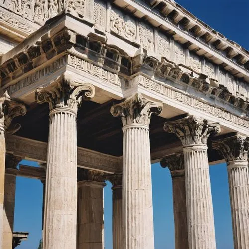 doric columns,greek temple,roman columns,colonnades,columns,peristyle,erechtheion,colonnaded,colonnade,columned,paestum,pillars,pillar capitals,propylaea,baalbek,three pillars,zappeion,temple of diana,doric,the parthenon,Photography,Black and white photography,Black and White Photography 14