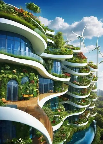 ecotopia,futuristic landscape,terraformed,ecovillages,futuristic architecture,seasteading,ecologic,enviroment,ecological sustainable development,enviromental,ecologically,renewable,terraforming,environnement,ecologia,greentech,cleantech,ecoterra,ecotech,utopian,Illustration,Realistic Fantasy,Realistic Fantasy 37