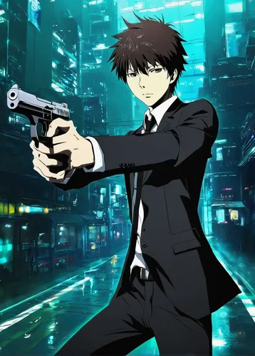 yukio,agent 13,pointing gun,holding a gun,detective conan,handgun,agent,gunpoint,screw gun,spy visual,spy,mc,spy-glass,secret agent,gin,special agent,gun,persona,revolver,bond,Art,Classical Oil Painting,Classical Oil Painting 31