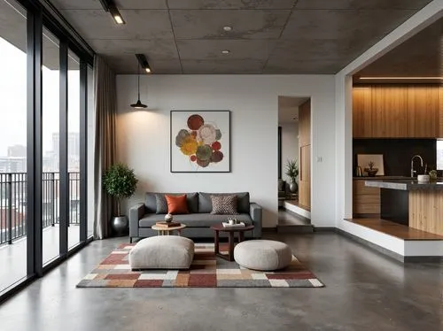 contemporary decor,modern decor,interior modern design,minotti,modern living room,loft,penthouses,lofts,mid century modern,apartment lounge,modern room,modern minimalist lounge,living room,livingroom,home interior,interior design,shared apartment,mid century house,concrete ceiling,an apartment