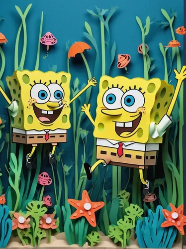 sponges,house of sponge bob,aquarium decor,sponge bob,cartoon flowers,under sea,under the sea,aquarium inhabitants,underwater world,underwater playground,sea creatures,aquatic plants,sponge,photo session in the aquatic studio,mini golf clubs,underwater background,school of fish,california adventure,sea scouts,marine scientists,Unique,Paper Cuts,Paper Cuts 04