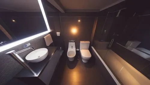 
,this is an image of a sleek modern bathroom,luxury bathroom,lavatory,banyo,washroom,spaceship interior,toilets,Photography,General,Realistic