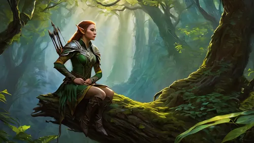 elven forest,dryad,elven,druid,wood elf,druid grove,forest background,the enchantress,aa,girl with tree,fantasy picture,female warrior,heroic fantasy,fantasy portrait,aaa,huntress,fantasy art,green forest,celtic queen,bow and arrows,Photography,General,Fantasy